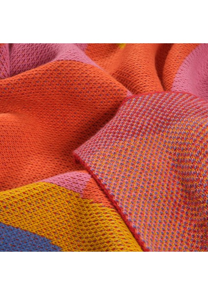 Moda Jakarlı Örme Akrilik Koltuk Şalı 130x170 Cm Renkli fırsatları