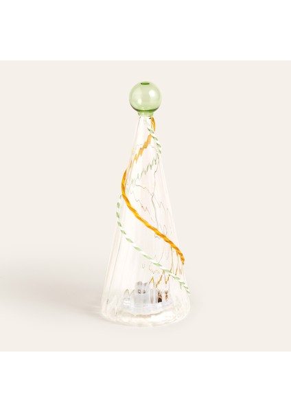 Henan Borosilikat Cam Dekoratif Aydınlatma 20 cm Şeffaf - Sarı