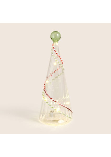 Henan Borosilikat Cam Dekoratif Aydınlatma 23 cm Şeffaf- Kırmızı fiyatları