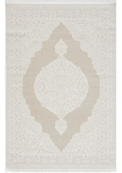 Asya Bej Halı Akrilik Halı Yumuşak Dokulu Salon Oturma Odası Yatak Odası Halısı 524