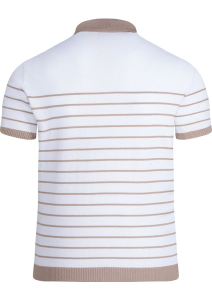 Vizon Regular Fit Apaş Yaka Pamuklu Tişört