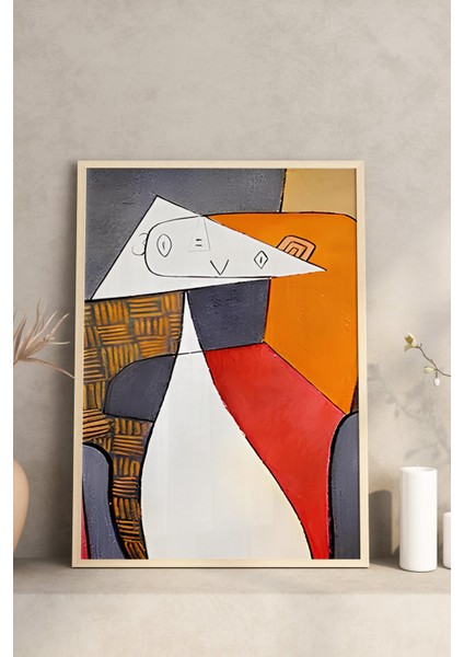 🎨 Modern Picasso Tarzı Çerçeveli 3'lü Tablo Seti 🌿 CRV1126 23 x 32 modelleri
