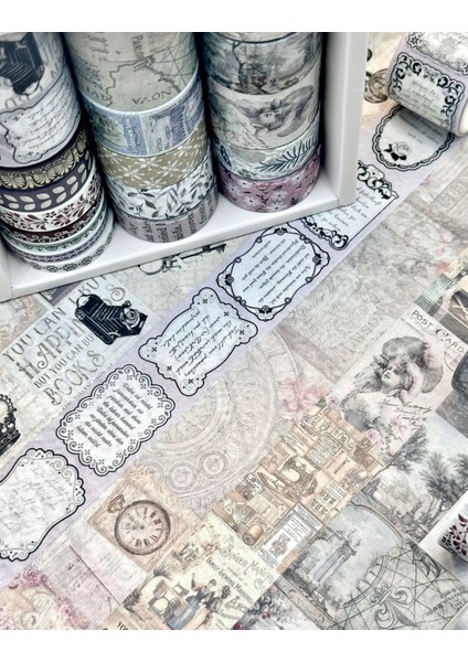 Vintage Retro 20’li Washi Bant Seti Letters From Anna Serisi 20*2m/masking Tape/desenli Bant modelleri