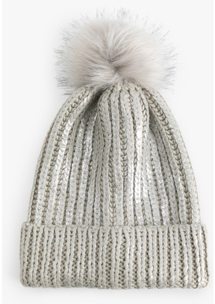 Simli Ponponlu Katlı Bere