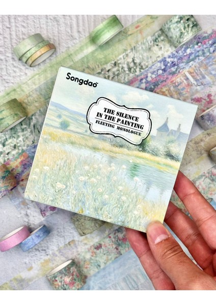Vintage Doğa Temalı 20’li Washibant Set The Silence In The Painting Serisi (20*2m) Masking Tape