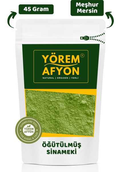 Yörem Afyon Meşhur Mersin Yöresinden Sağlık Dostu Öğütülmüş Sinameki Yaprağı Tozu (Cassia Acutifolia) | 45GR.