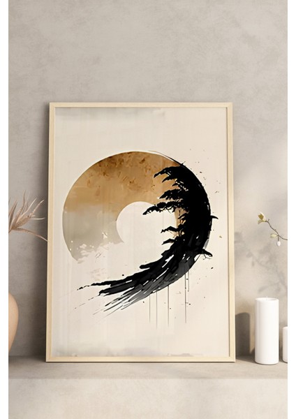 🖼️ Modern Japon Minimalizmi Temalı 3’lü Mdf Duvar Tablo Seti🌿 CRV1125 23 x 32 modelleri