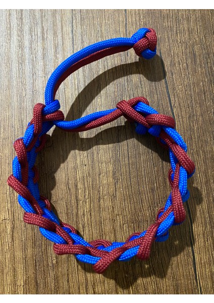 Bordo Mavi Geniş Geçişli Model Paracord Bileklik fiyatları