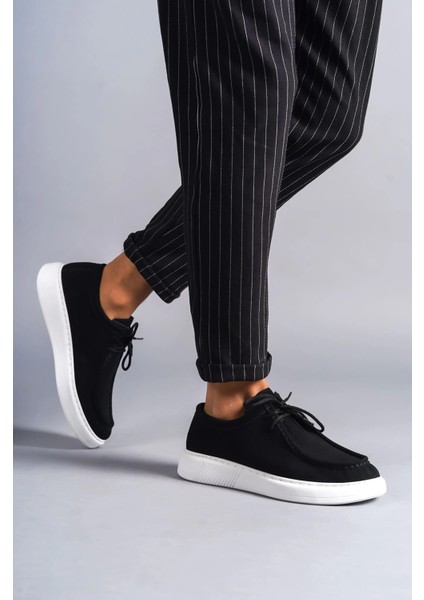 SLW170 Tornado Bağcıklı Süet Erkek Günlük Spor Klasik Ayakkabı Sbt - Siyah