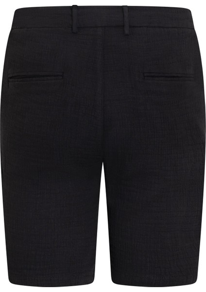 Siyah Rahat Kesim 100% Pamuk Yandan Cepli Şort fiyatları