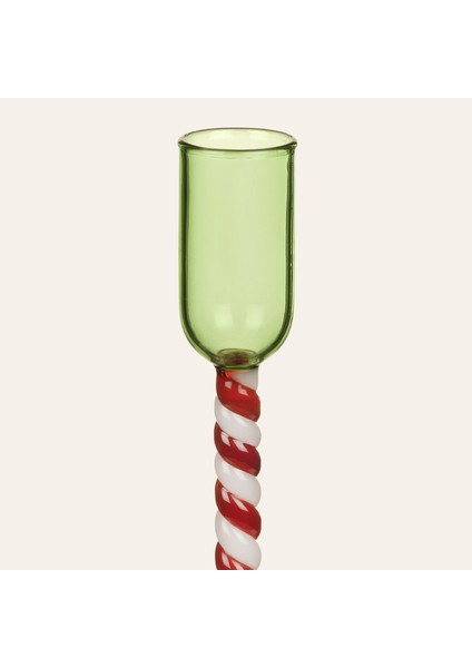 Henan Borosilikat Cam Şamdan 22 cm Kırmızı fiyatları