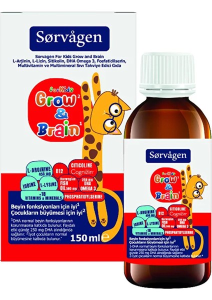 Sorvagen Grow Brain For Kids Sıvı 150 ml