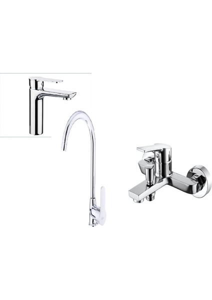 Tales 3'lü Batarya Seti Banyo/lavabo/eviye