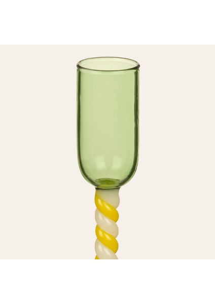 Henan Borosilikat Cam Şamdan 19 cm Sarı fiyatları