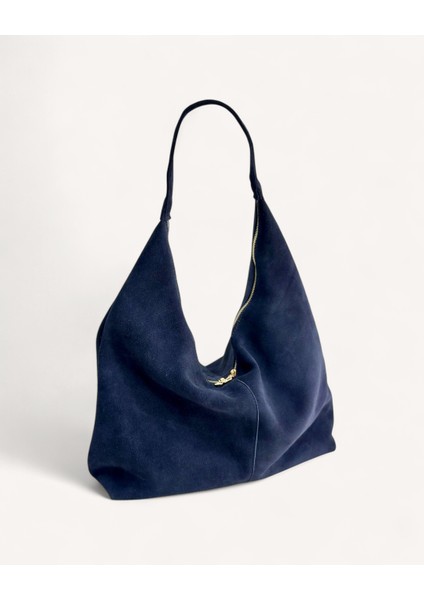 %100 Hakiki Süet Deri Kadın El ve Omuz Çantası