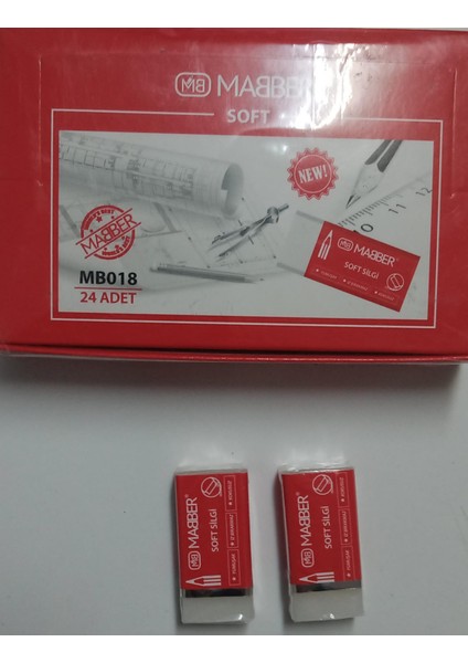 Soft Beyaz Iz Bırakmayan, Kokusuz, Yumuşak Silgi 2li Set