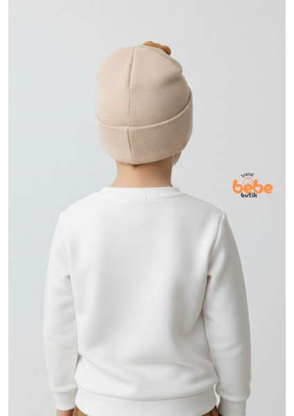 Peluş Ayıcık Figürlü Triko Bere | Erkek Çocuk Kışlık Şapka | Sıcak Tutan Yumuşak Pamuklu Triko Bere fırsatları