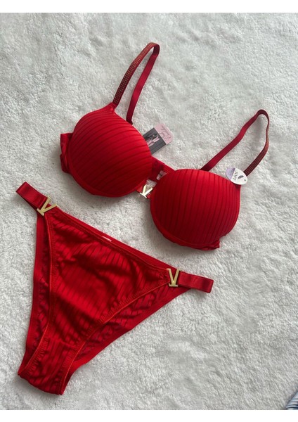 Taş Askılı V Detay Sütyen Takımı fiyatları