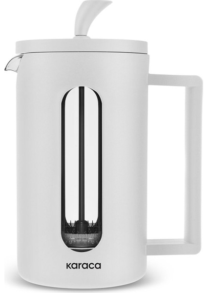 Leya French Press 600 ml Beyaz