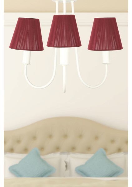 Elina 3.lü Avize Beyaz No:02