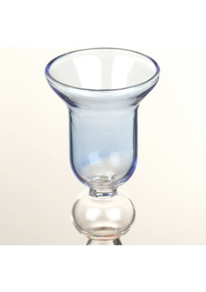 Henan Borosilikat Cam Şamdan 26 cm Mavi fiyatları