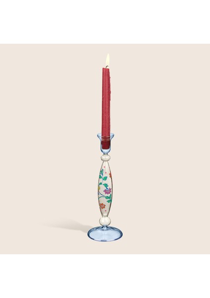 Henan Borosilikat Cam Şamdan 26 cm Mavi fırsatları