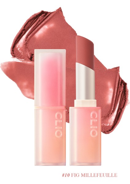 Yumuşak Dokulu, Hafif Mat Görünüm Sunan Ruj CLIO Chiffon Mood Lip (10 Fig Millefeuille)