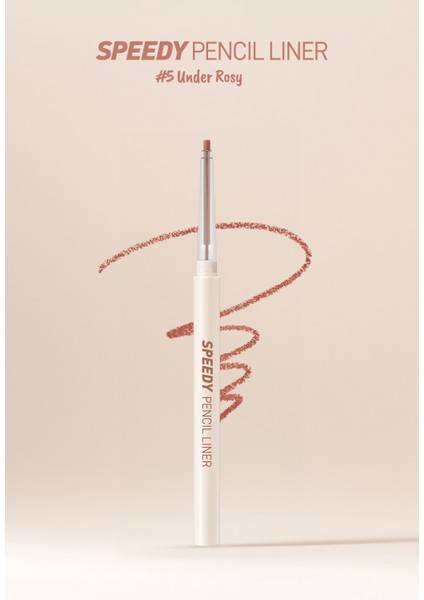 Suya Dayanıklı Kolay Kullanım Sunan Göz Kalemi PERIPERA Speedy Pencil Liner (5 Under Rosy)