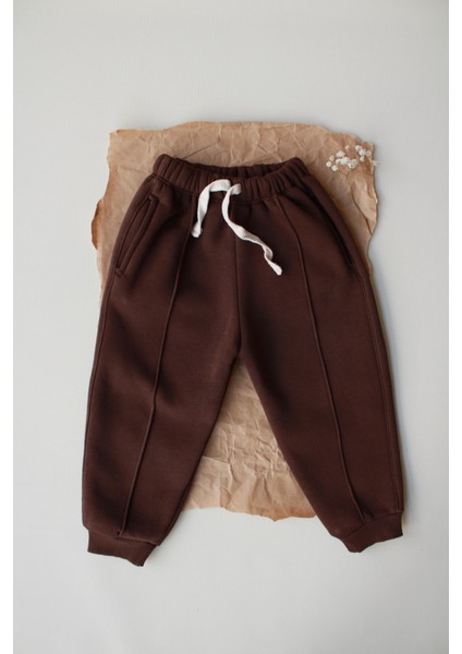 Kahverengi Polarlı Eşofman Altı