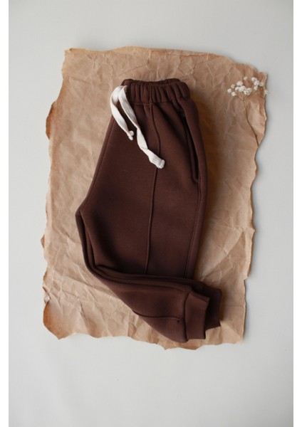 Kahverengi Polarlı Eşofman Altı