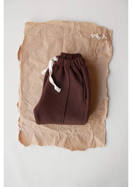 Kahverengi Polarlı Eşofman Altı