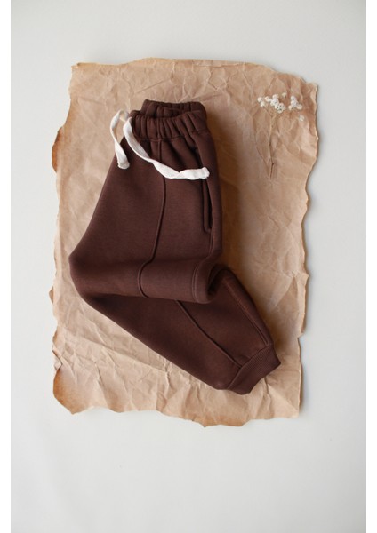 Kahverengi Polarlı Eşofman Altı