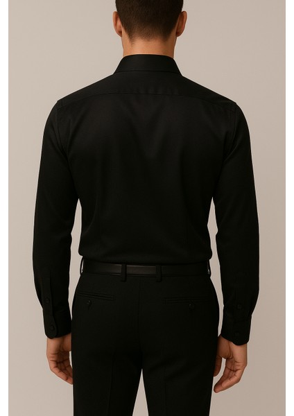 Slim Fit Uzun Kollu Kolay Ütü Teri Emen Nefes Alan Doku Kravatlık Dört Mevsim Beyaz Erkek Gömlek modelleri