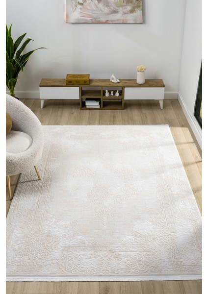 Vista Krem Halı Akrilik Halı Yumuşak Dokulu Salon Oturma Odası Yatak Odası Halısı 5122 fiyatları