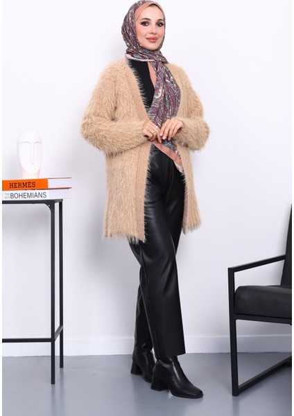 Vizon Uzun Angora Yumoş Triko Hırka fiyatları