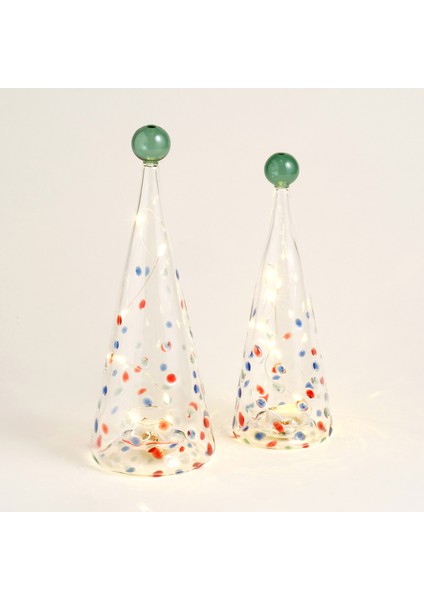 Henan Borosilikat Cam Dekoratif Aydınlatma 20 cm Şeffaf - Renkli