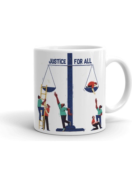 Adalet Terazisi Avukat Temalı Ithall Porselen Seramik Kupa Bardak