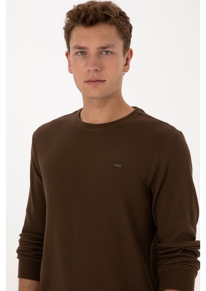 Erkek Kahverengi Sweatshirt 50316390-VR029 fiyatları