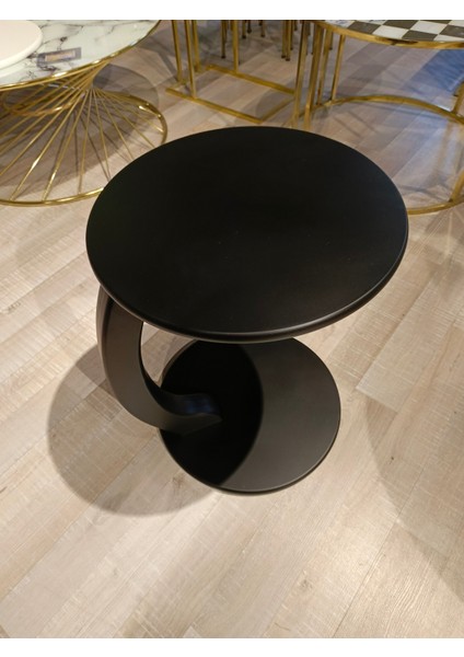 Tekerlekli Yan C Sehpa Koltuk sehpası Siyah sehpa modelleri