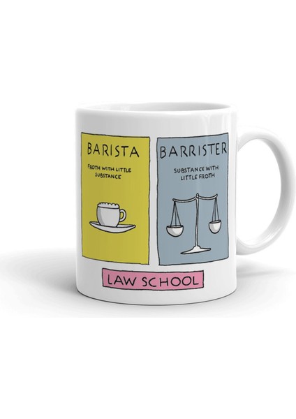 Lawyer School Avukat Temalı Ithall Porselen Seramik Kupa Bardak