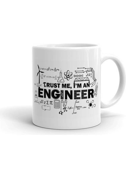 Engineer Mühendis Temalı Ithall Porselen Seramik Kupa Bardak