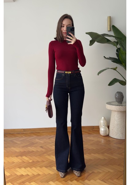 Marka Model Ispanyol Jean- Koyu Lacivert fırsatları