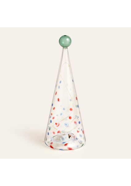 Henan Borosilikat Cam Dekoratif Aydınlatma 23 cm Şeffaf - Renkli