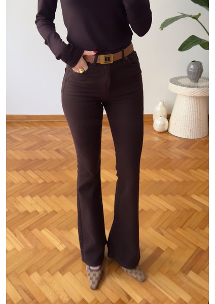 Marka Model Ispanyol Jean- Kahverengi