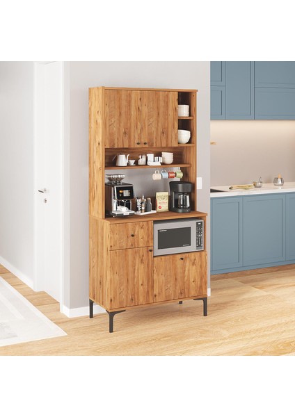 Kahvenza Kahve Köşesi Dolabı – Atlantik Renk, Raflı, Modern Tasarım, Kahve Makinesi Standlı fiyatları
