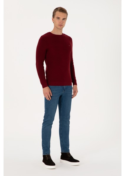 Erkek Bordo Kazak /triko 50313667-VR014 fırsatları