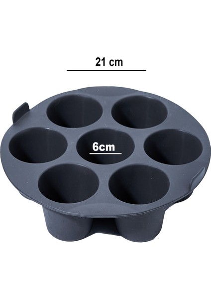 Airfryer Silikon Mini Muffin Yapışmaz Cupcake, Brownies, Pasta Kek Kalıbı indirimleri
