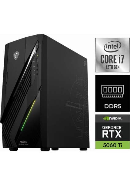 Msı Mag Infinite E1 12TA-081XTR-300 I7-12700KF 32GB 2tb Rtx 5060 Ti 16GB W11PRO Masaüstü Oyun Bilgisayarı