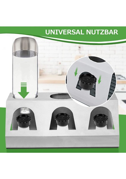 Santkuee Kapak Tutuculu, Paslanmaz Çelik Şişe Tutuculu, Boşaltma Pedli ve Fırçalı Emil Şişe Bulaşıklık A (Yurt Dışından) modelleri