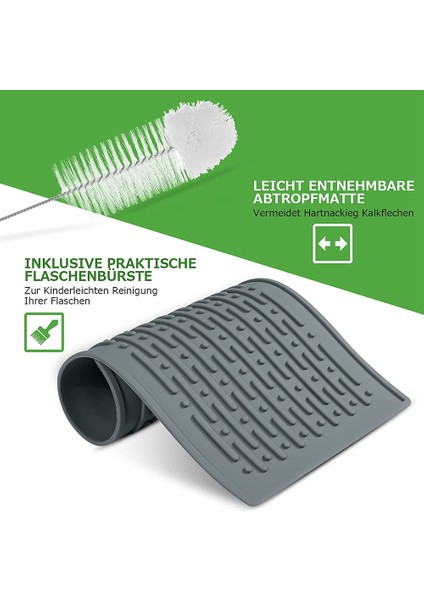 Santkuee Kapak Tutuculu, Paslanmaz Çelik Şişe Tutuculu, Boşaltma Pedli ve Fırçalı Emil Şişe Bulaşıklık A (Yurt Dışından) fırsatları